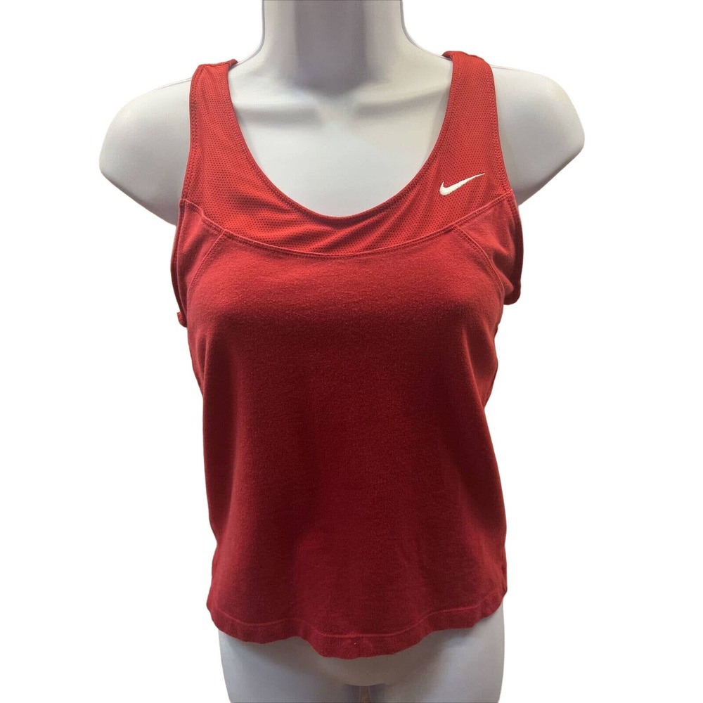 Nike Ladies fitness shirt tank size Med athletic fit, Razor back, built in bra
